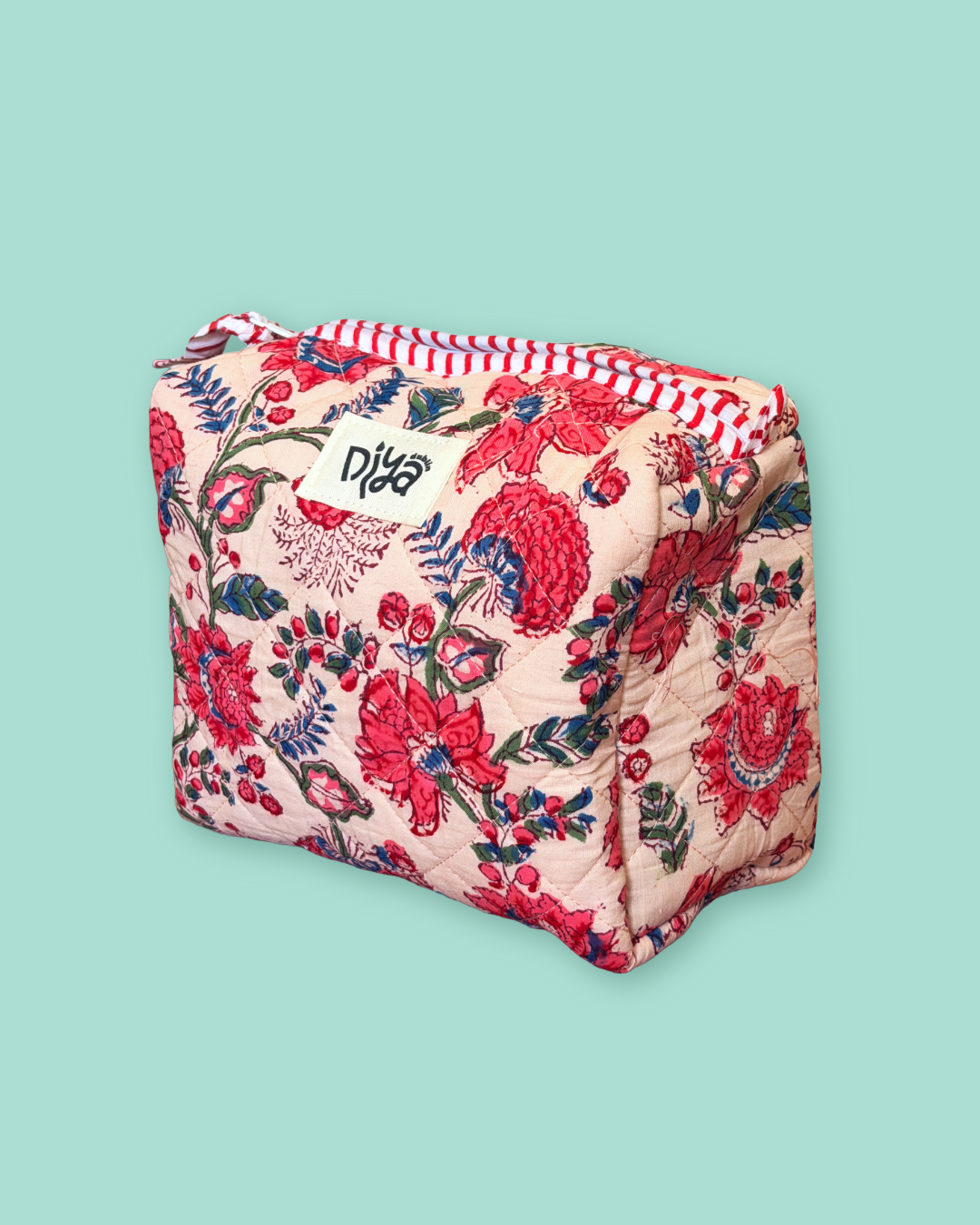 Vintage Pink Floral Large Wash Bag