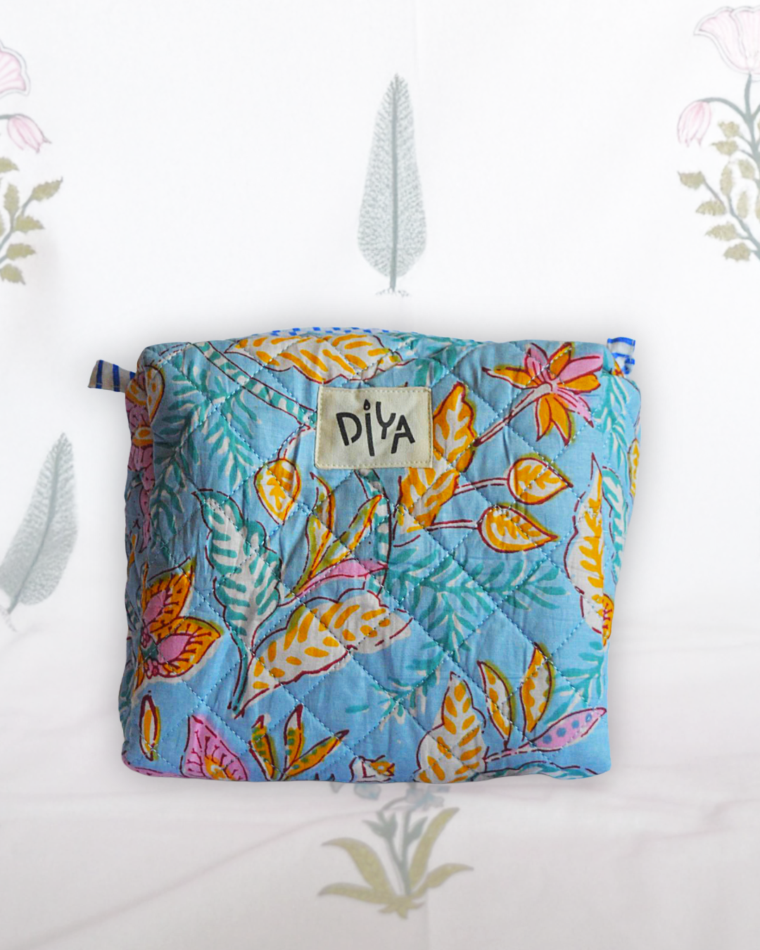 Blue Garden Small Wash Bag