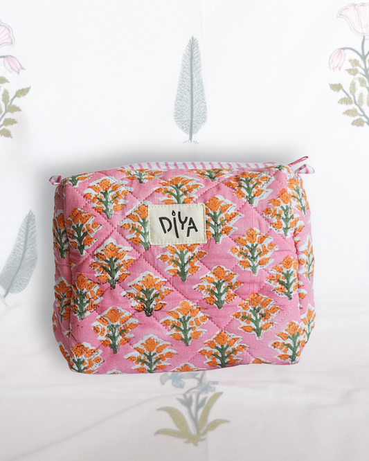 Pink Papaya Medium Wash Bag