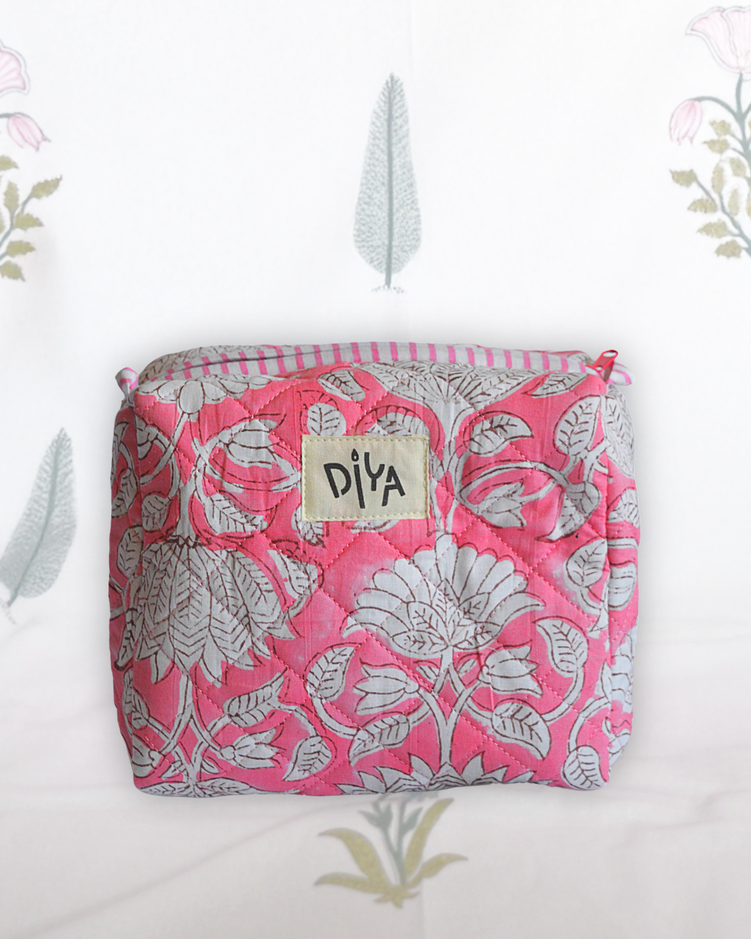Pink Garden Small Wash Bag