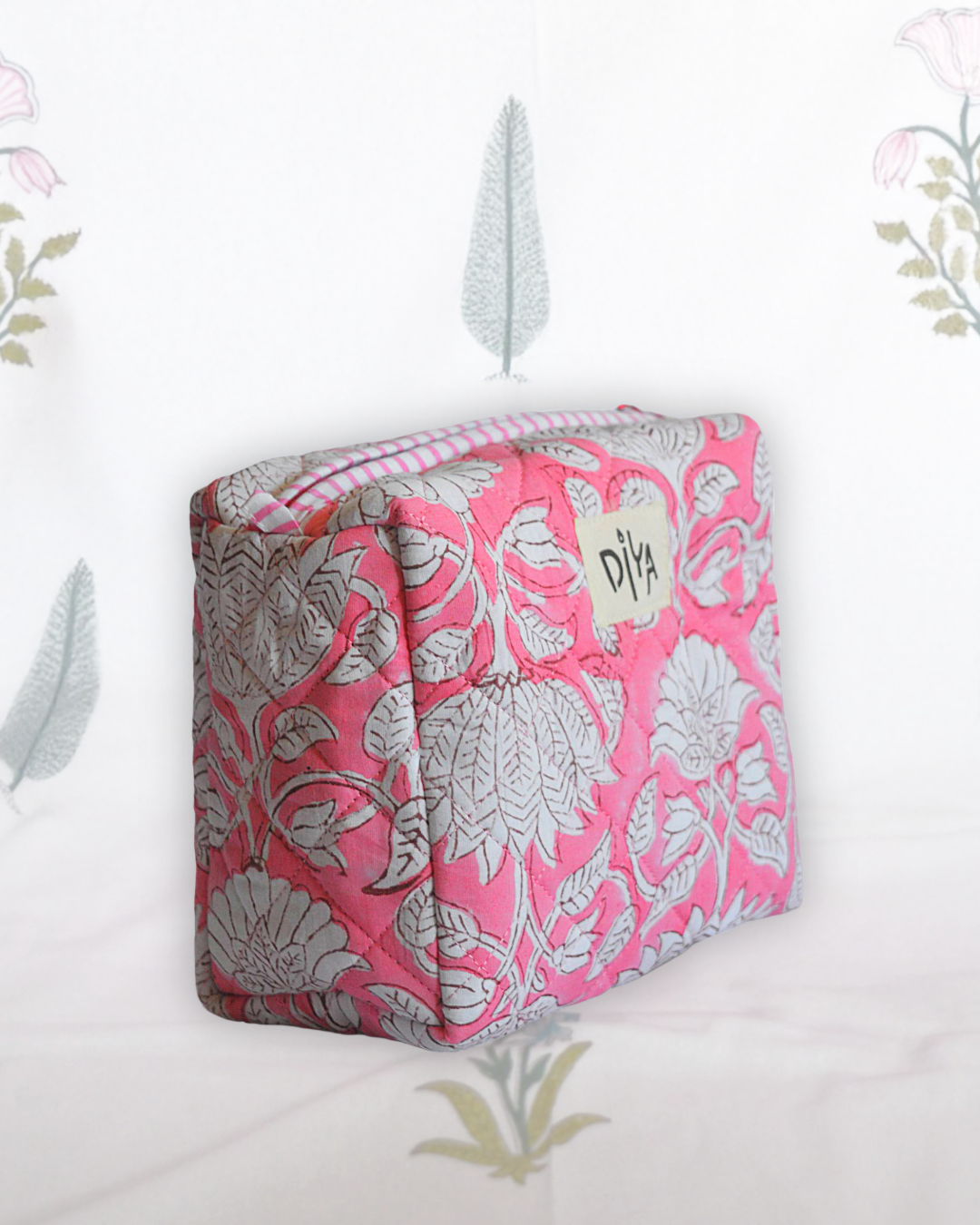 Pink Garden Small Wash Bag